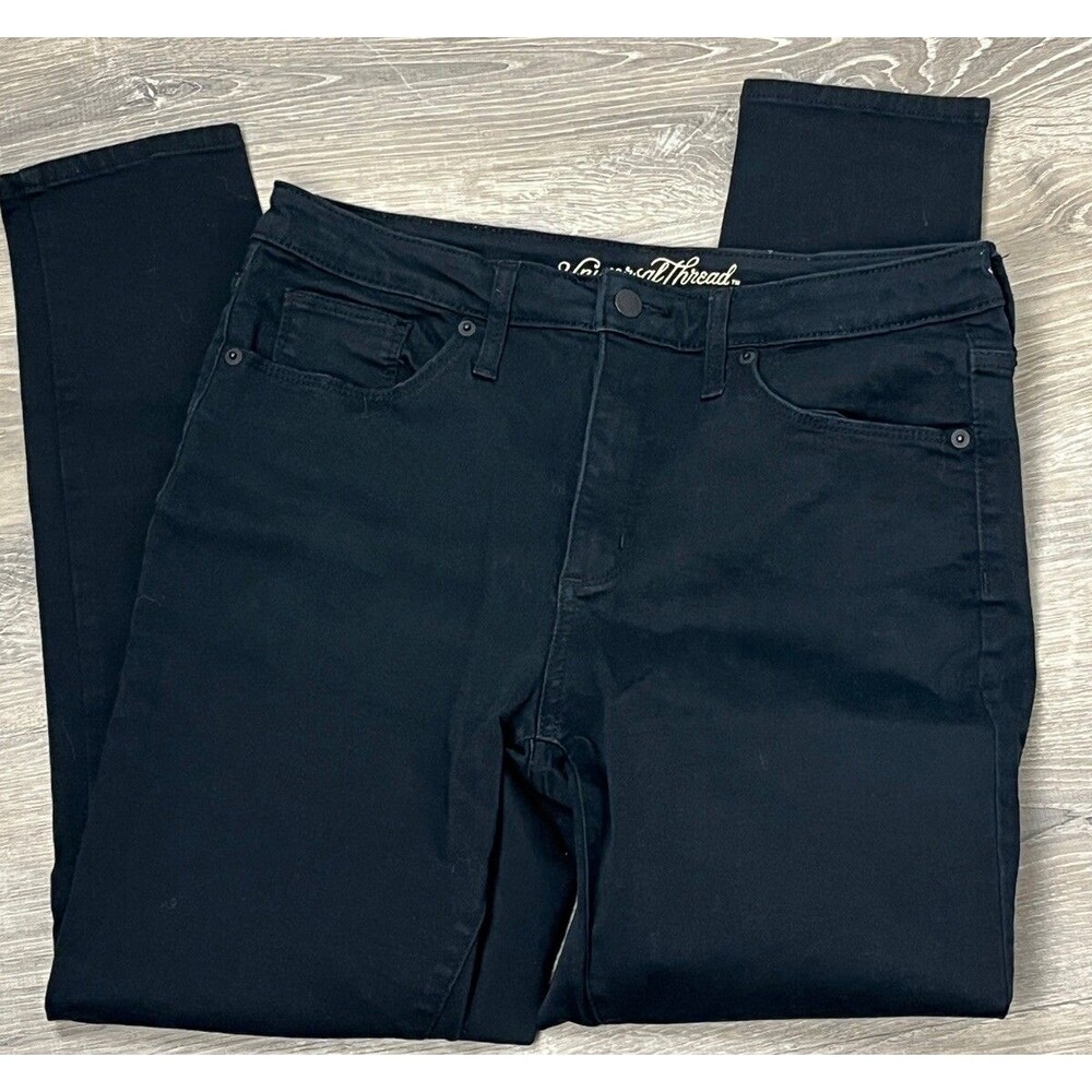 Universal Thread High Rise Skinny Jeans 10 30S Black Stretch Denim Streetwear